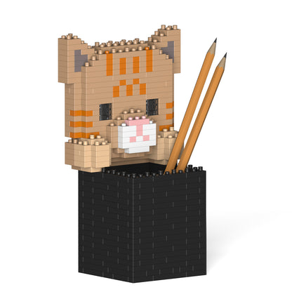 Tabby Cat Pencil Cup 01S