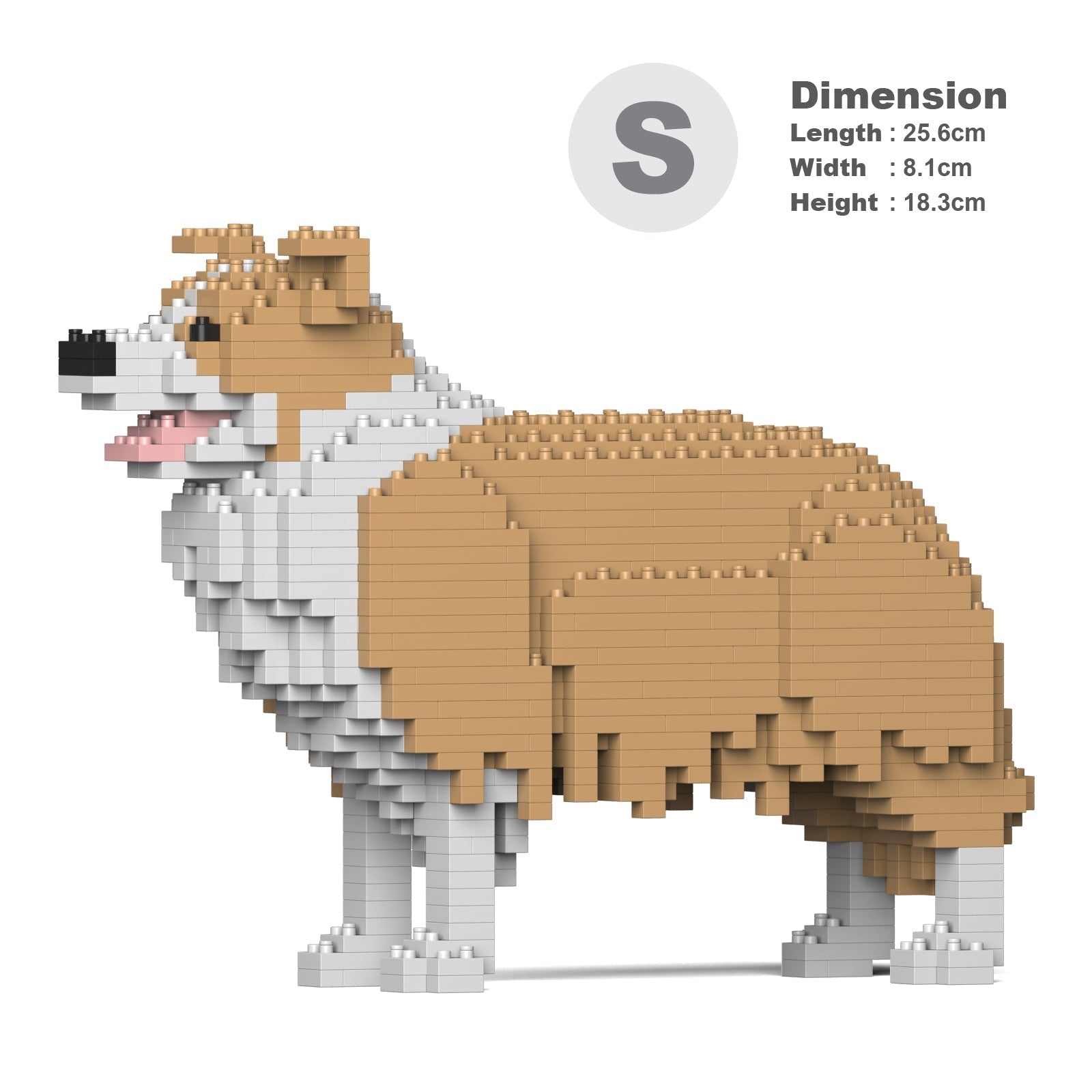 JEKCA Bricks Border Collie Mini 01 ST19DM08 - LEGO und Noppenstein O JEKCA Bricks Border Collie Mini 01 ST19DM08 - LEGO und Noppenstein O